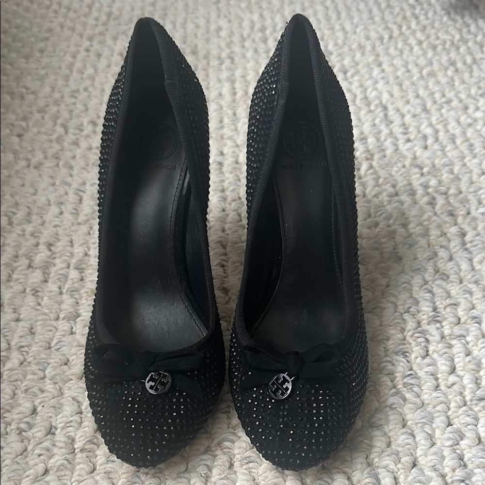 Elegant Tory Burch Black Women's Heels